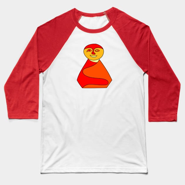 Red hot chili laughing Buddha Baseball T-Shirt by VazMas Design